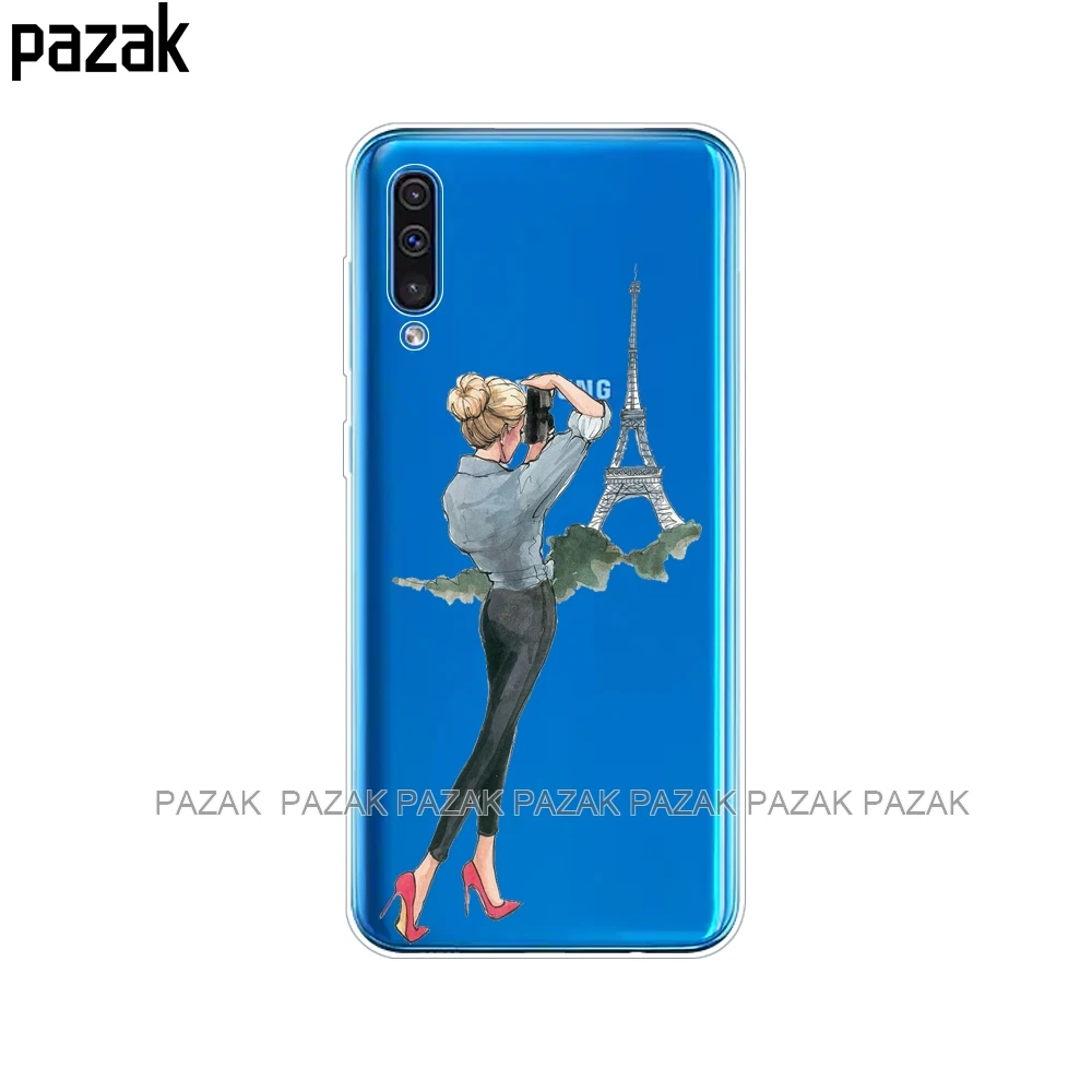 Чехол для Samsung Galaxy A50, силиконовый прозрачный чехол на заднюю панель телефона для Samsung A50 A505 A505F, SM-A505F, мягкий чехол 6,4, чехол, бампер - Цвет: 61508
