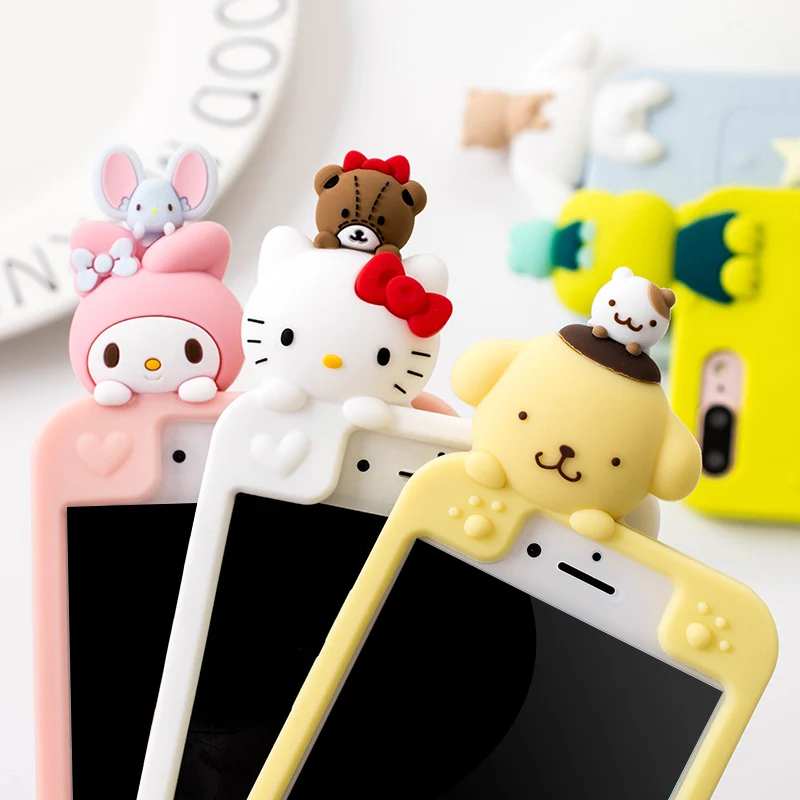 

Lovely 3D Cute Japan Cartoon animal cat My Melody bear Soft Silicon Case Cover for iphone 6 6SPlus 7 7Plus 8 8plus X phone cases