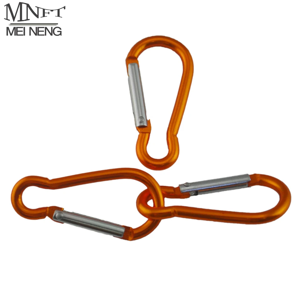 

MNFT 10Pcs/Bag Aluminium Alloy Fishing Carabiner Hanging Camping Hiking tents Snap Safety Buckle Hook