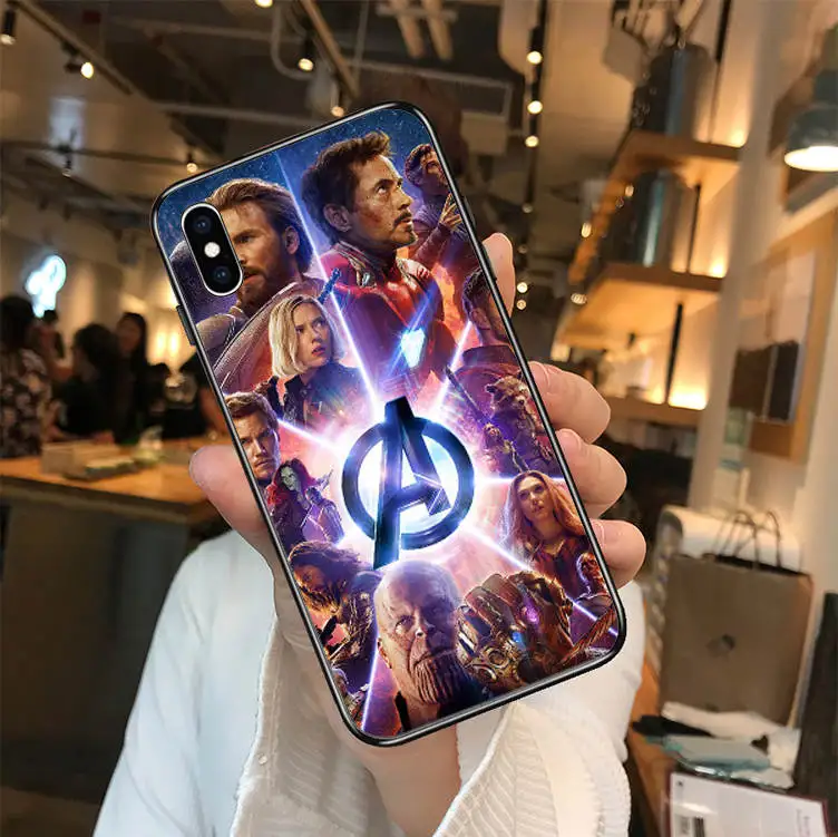 Marvel DC Comics железные человеческие Мстители Endgame Thanos Мягкий ТПУ чехол для iPhone X SE 5 5S 6 6 S Plus 7 8 Plus XR XS MAX - Цвет: TPU