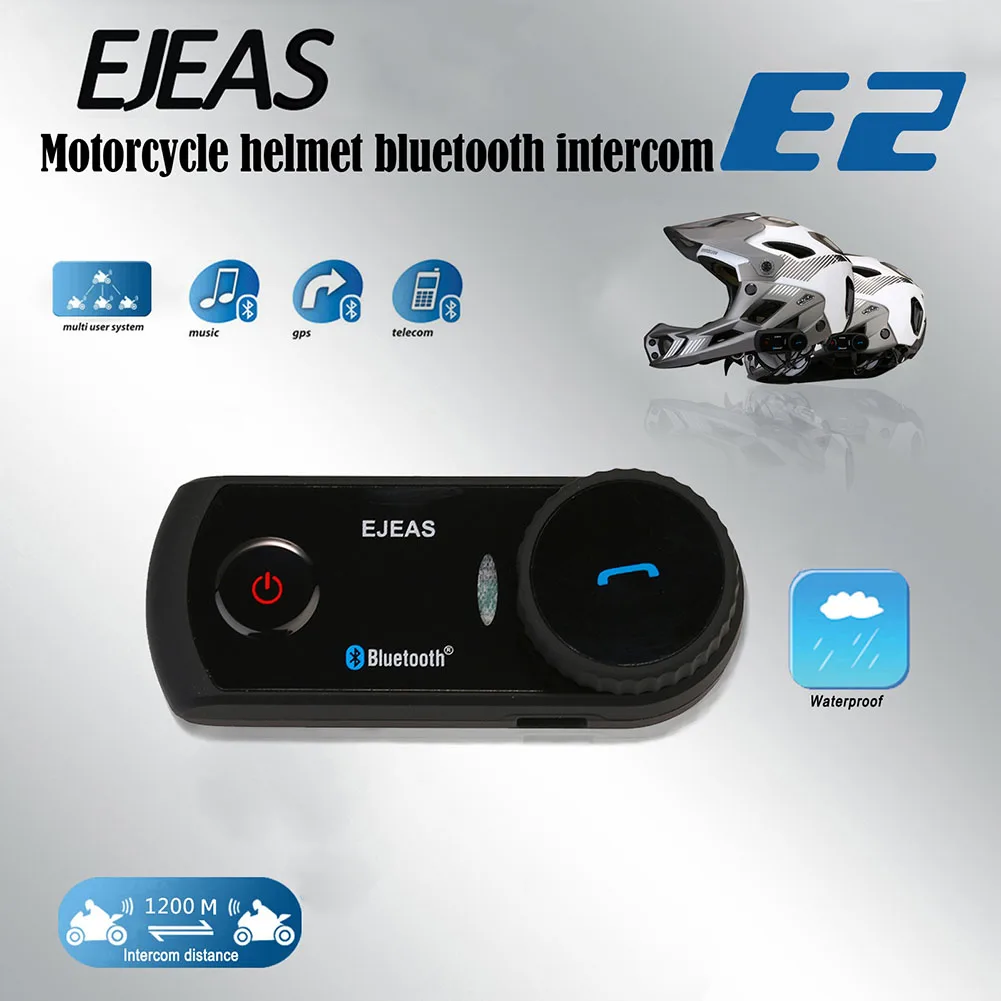 

EJEAS Bluetooth 3.0 Wireless 4 Riders Motorcycle Helmet Intercom 1200M Range Full Duplex Two-Way Headset Interphone CSL2017
