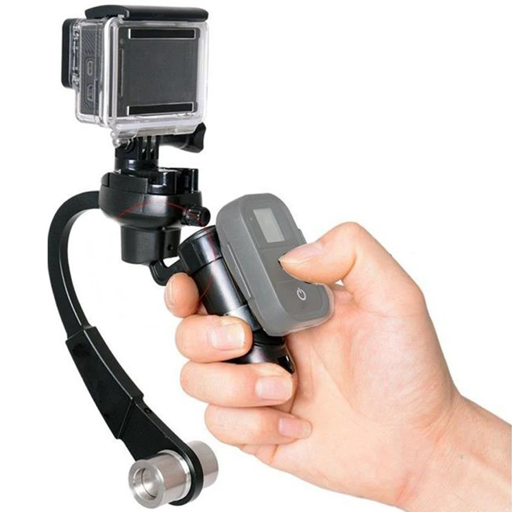 

Action Camera Mini Handheld Video Selfie Stick Support 3-Axis Inertia Gyro Stabilizer for GoPro Cameras Camcorders