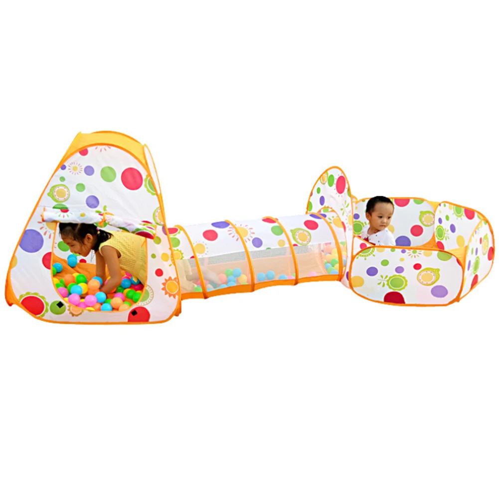 

3 in 1 Pop Up Play Tent with Tunnel, Ball Pit for Kids, Boys, Girls, Babies and Toddlers, Indoor/Outdoor Playhouse