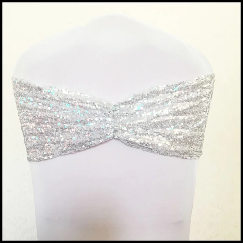 Sequins Chair Sashes for wedding banquet decorative customizein Sashes