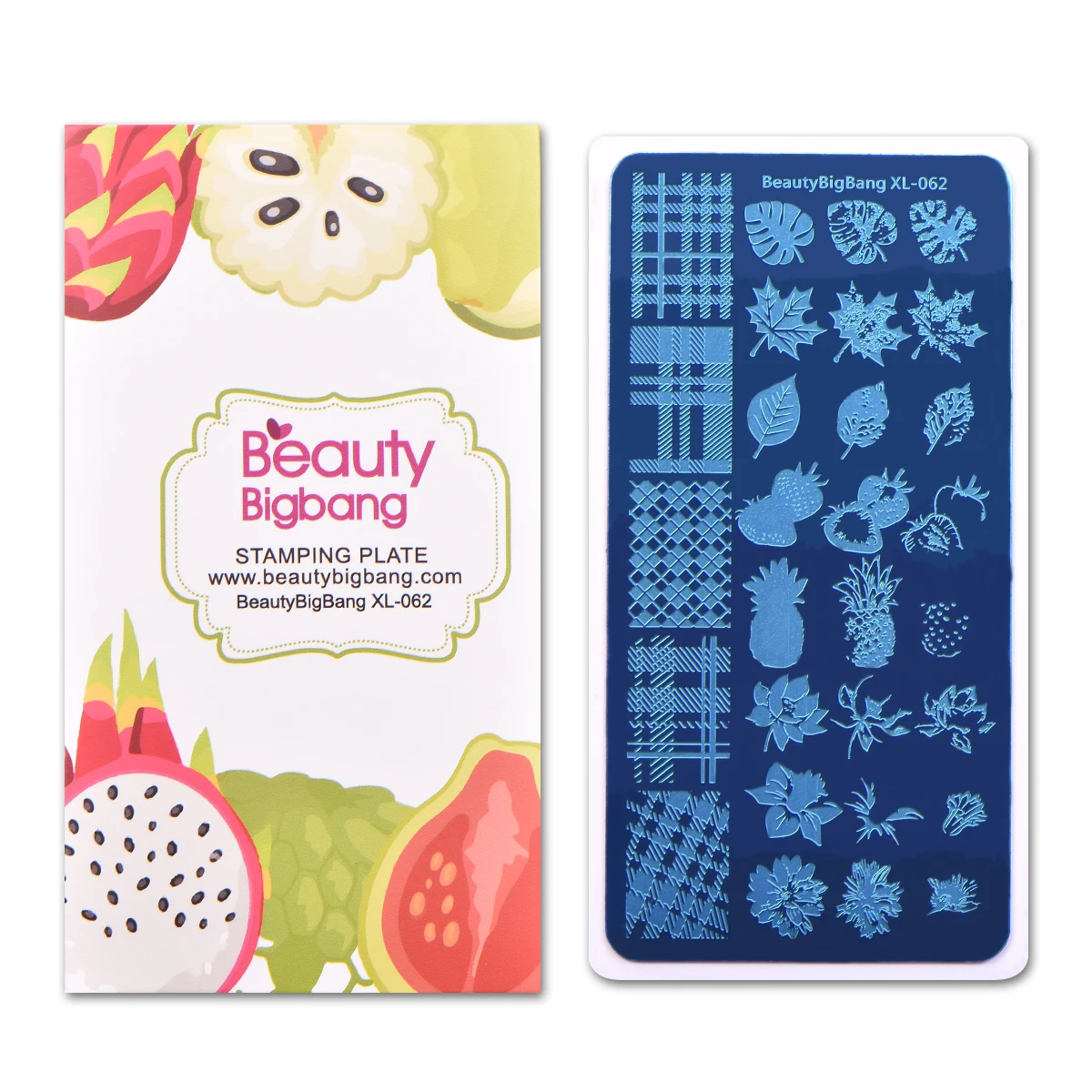 BEAUTYBIGBANG 6*12 см прямоугольная штамповочная пластина цветочный узор для дизайна ногтей Маникюрный Инструмент пластина XL-040 - Цвет: 062