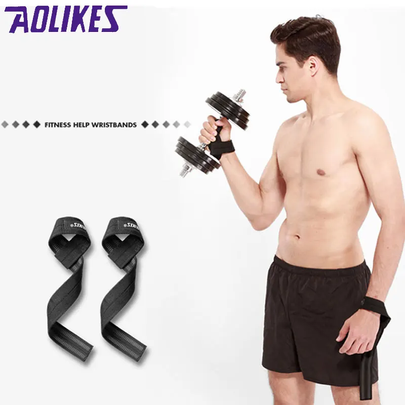 2 Pcs Gym Hand Wraps Wrist Strap Weight Lifting Wrist Wraps Gloves