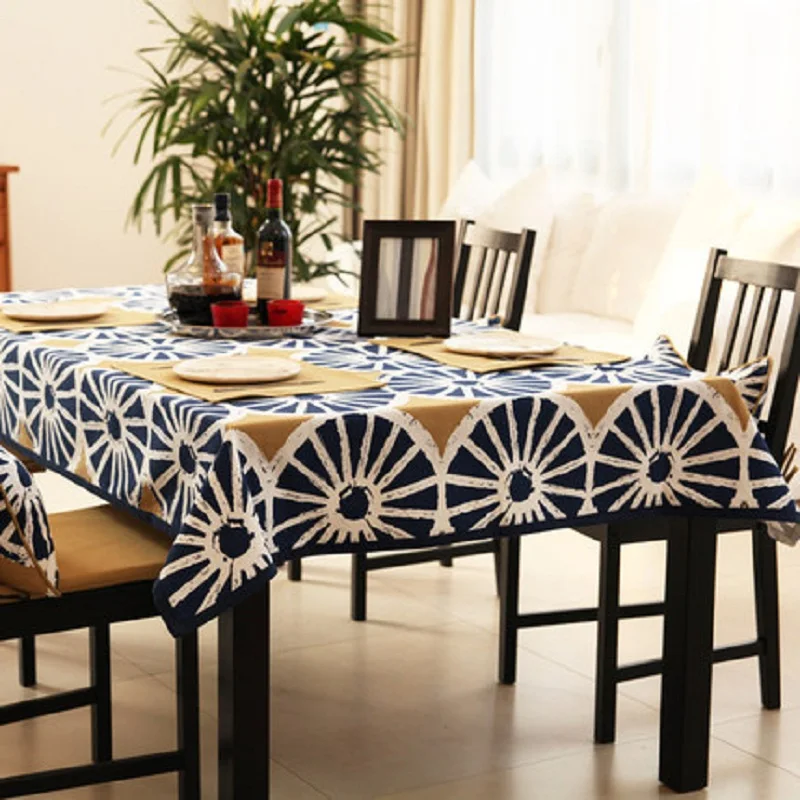 The Mediterranean tablecloth Cotton cloth fabric Europeum Hotel circle