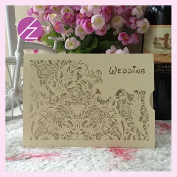 

12Pcs/lot Wedding Party Invitation Card Romantic Decorative Cards Delicate Carved Pattern Wedding Invitations Party Supply