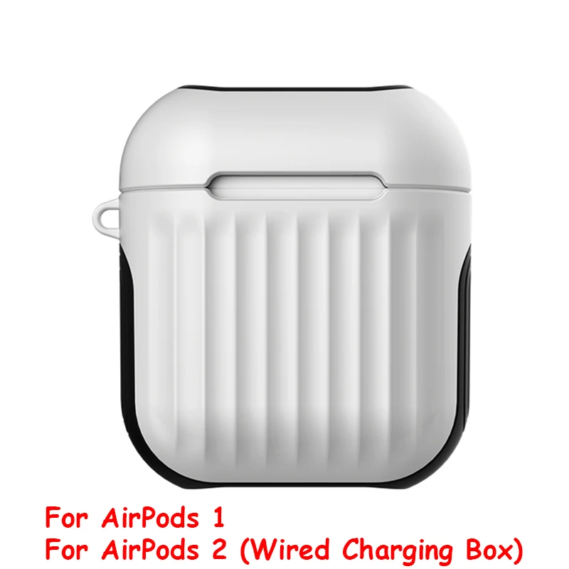 Чехол для наушников Apple Airpods 1, силиконовый чехол для Airpods 2, проводной зарядный чехол, противоударные сумки для Air Pods 1, 2, чехол - Цвет: White