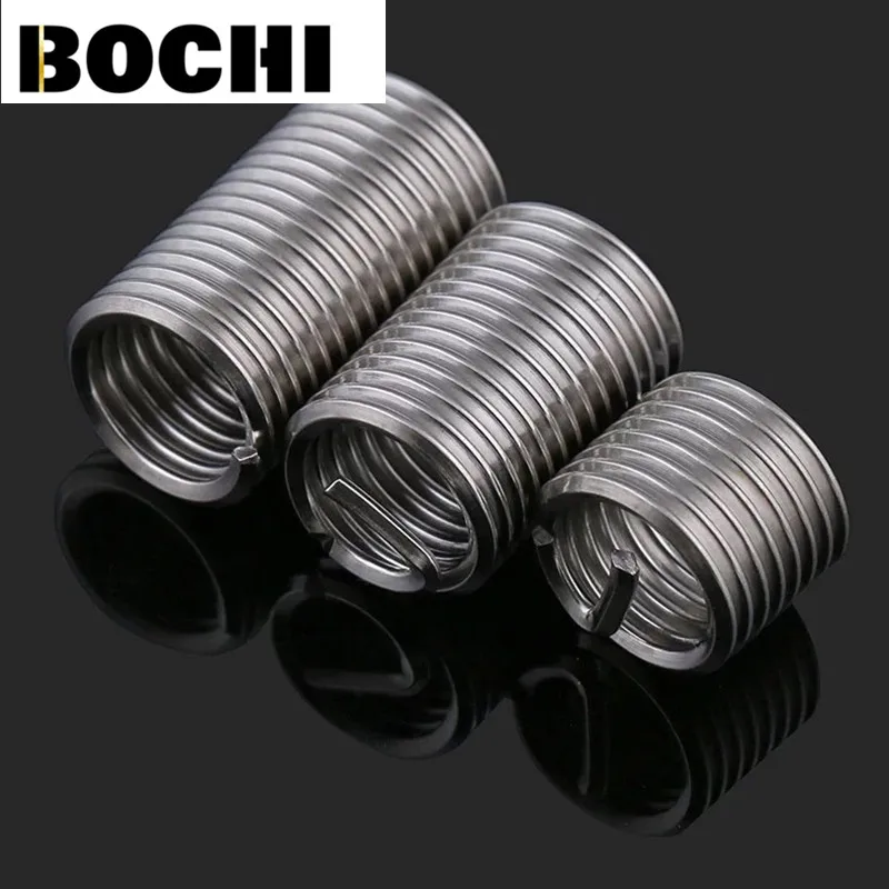 50 шт. M8* 1,25*1D-3D/M10*1,5* 1D-3D проволочная Резьбовая вставка, винтовая втулка M6, 304 нержавеющая стальная проволочная втулка для ремонта резьбы