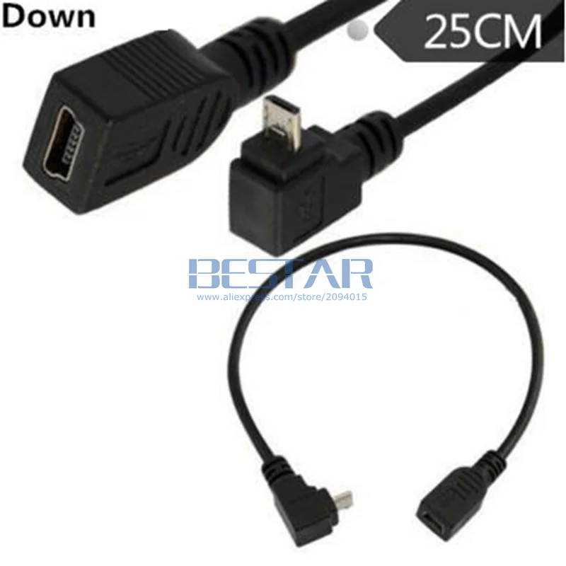 Кабель удлинитель для передачи данных Micro Male 25 см USB 2 0 кабель OTG Mini 5 Pin Female м|Кабели