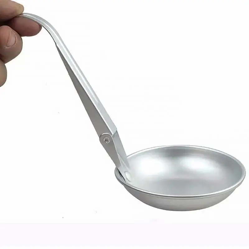 

Aluminum Alloy Long Handled Rice Soup Cooking Spoons Outdoor Camping Traveling Survival Set Picnic Folding Tableware