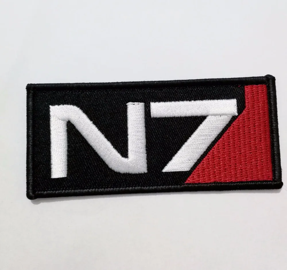 

N7 Patches Badges of MASS EFFECT COSPLAY GAME pecial Ops Team Uniform Embroidered sew on iron on patch punk rockabilly applique