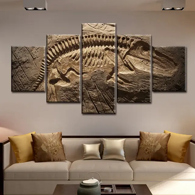 Large Picture Wall Art Living Room Decor Dinosaur Fossil Abstract Large Picture Wall Art Living Room Decor Dinosaur Fossil Abstract Painting For Home Decorative Giclee Artwork