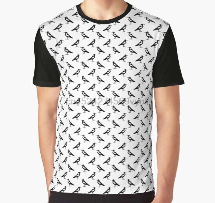 

All Over Print Women T Shirt Men Funny tshirt Magpie Graphic T-Shirt