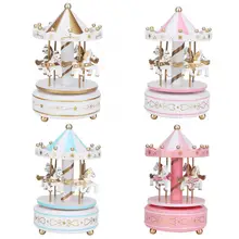 Caixas de música caixa de música merry-go-round caixa de música carrossel presente de presente de aniversário de casamento de natal decoração de presente para namorada