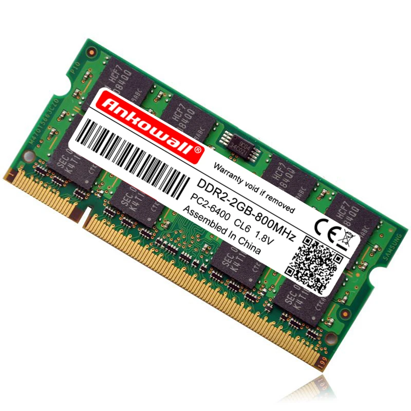 Ankowall ddr2 2 ГБ 4 ГБ ОЗУ sodimm память ноутбука PC2-5300/6400 800 667 МГц 200pin 1,8 в ddr 2 для ноутбука пожизненная Гарантия