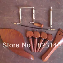 1 комплект JUJUBE скрипка фитинг B Тип 4/4 с 1 шт. струны и 1 шт. Серебряная подставка для подбородника с винтовым креплением и 1 шт. подбородок ключ серебряный цвет