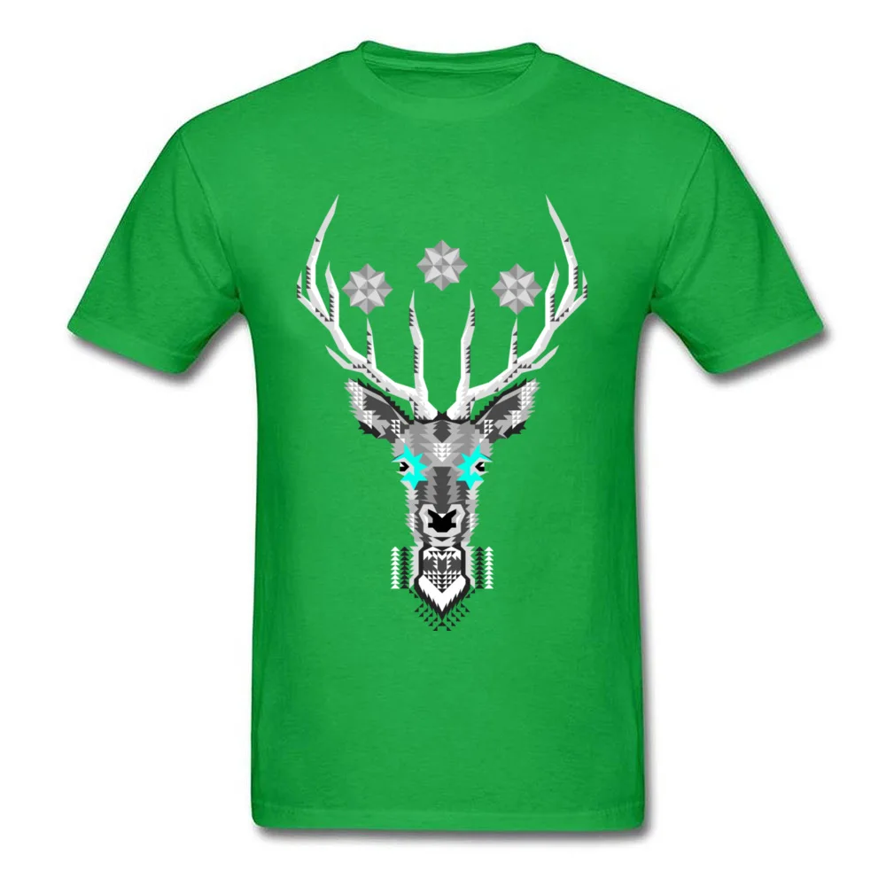 Geometric Silver Stag_green