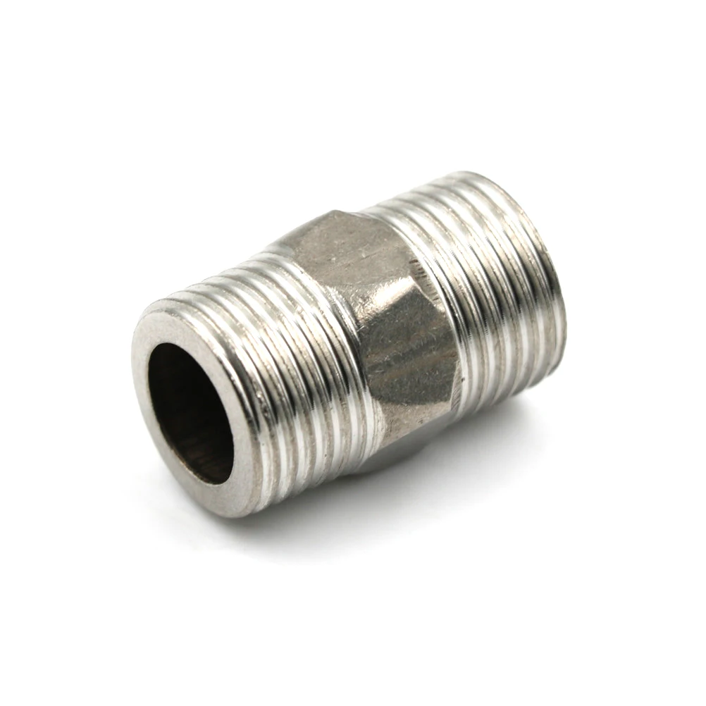 1 шт. шестигранная труба 1/2 дюйма из нержавеющей стали|threaded pipe fittings|hex nipplemale hex nipple |