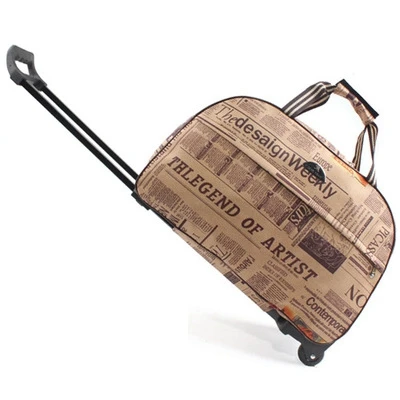 Женская водонепроницаемая Вместительная дорожная сумка, толстый стильный чемодан на колесиках, багаж на колесиках, женские и мужские дорожные сумки, чемодан с колесиками - Цвет: 1