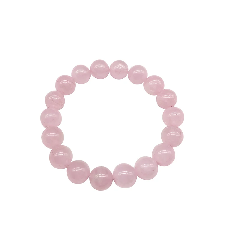 Wholesale Pink Rose Powder crystal Quartz Natural Stone Streche Bracelet Elastic Cord Pulserase Jewelry Beads Lovers woman Gift - Image 6