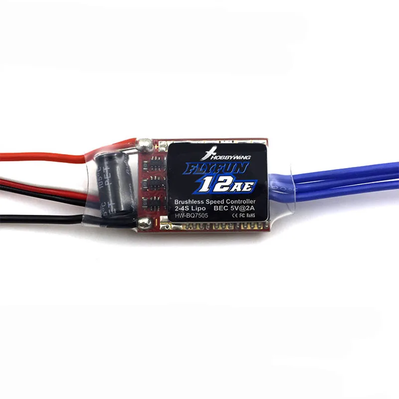 

1PC 12A 60A ESC Brushless ESC 2-4S Electronic Speed Controller With 5V2A BEC Speed Regulator for Fixed Wing Helicopter RC Model