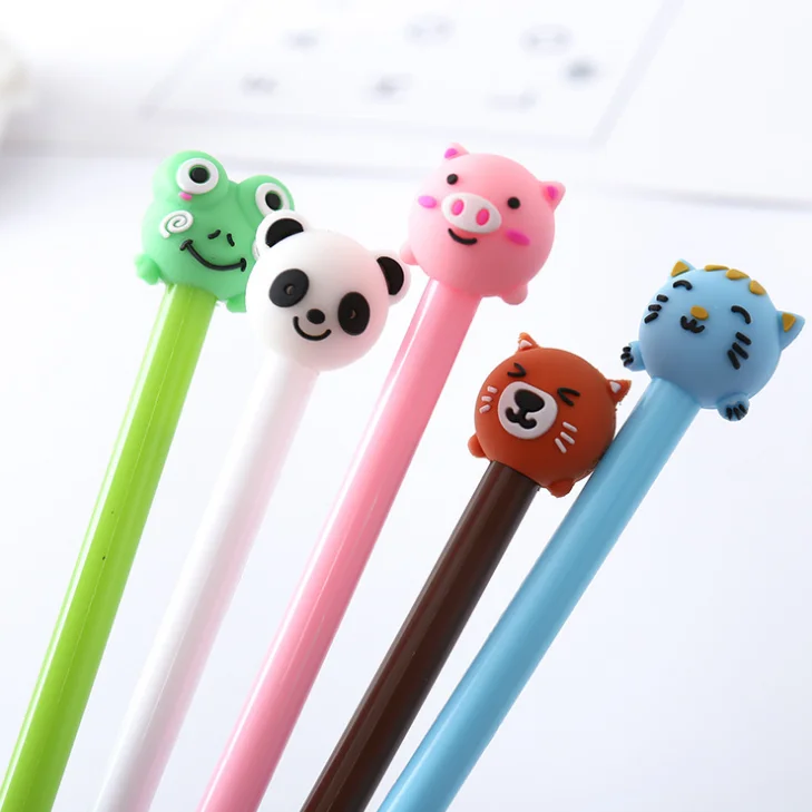

Cartoon Animal Gel Pens Cute Pig Cat Panda 0.5mm black ink signature pen Stationery gift Office School Supplies escolar