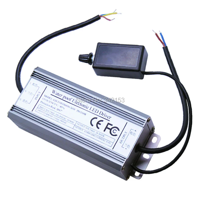 Dimmable étanche 50 W High Power DEL Driver DC30-36V 1500 mA avec variateur