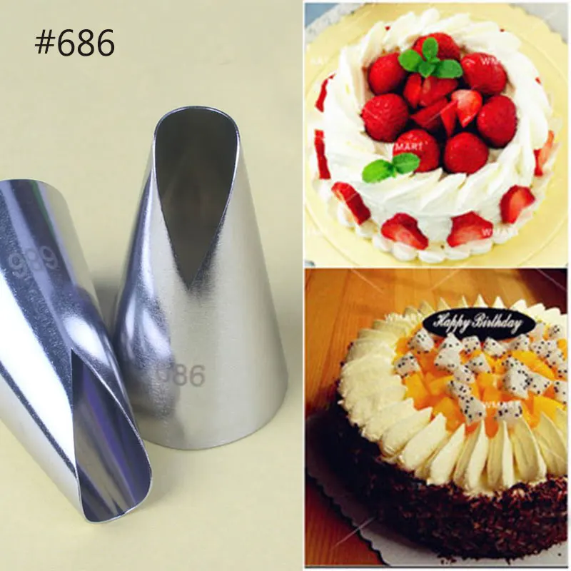 

#686 Large Cake Cream Decoration Tips Pastry Tools Metal Icing Piping Nozzles Stainless Steel Cupcake Head
