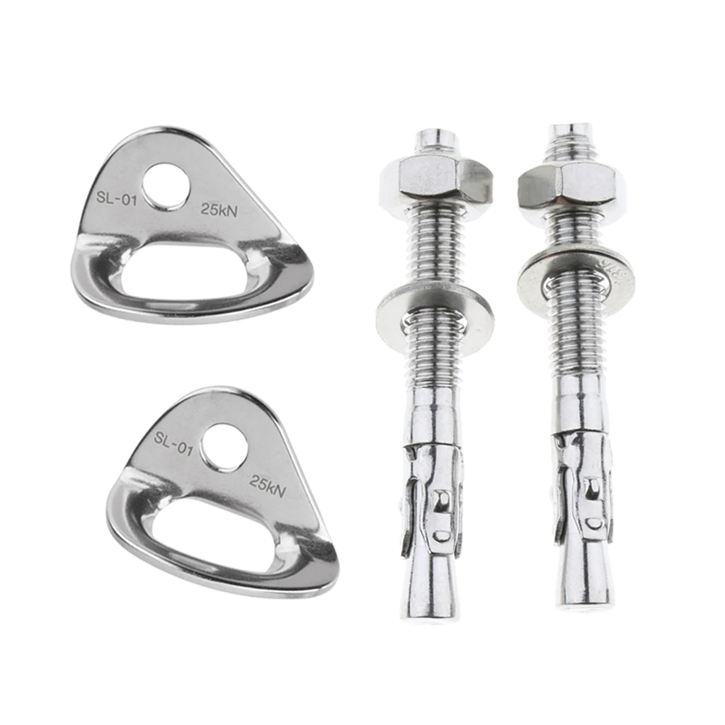 Buy 4pcs 25KN Mountaineering Rock Climbing Bolt Hanger Expansion Bolts Nut