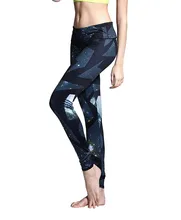 

Women Sexy Yoga Pants Printed Dry Fit Sport Elastic Fitness Gym Pants Workout Running Tight Sport Leggings high waist Trousers