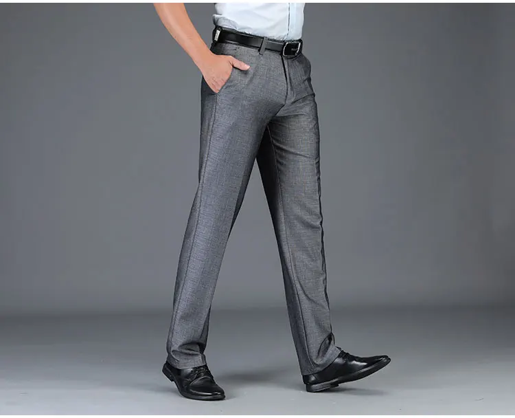 Брюки для костюма, мужские официальные брюки, обычные брюки, прямые брендовые деловые Повседневные Классические мужские офисные брюки, духи Masculino