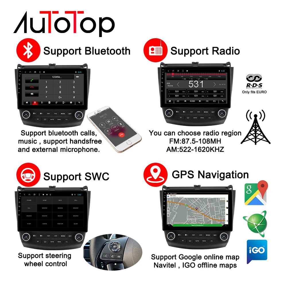 Perfect AUTOTOP Android 8.1 Car DVD GPS Player For Honda Accord 7 2003-2007 Car Multimedia Player Bluetooth WiFi Radio Car Navigation 1 Perfect AUTOTOP Android 8.1 Car DVD GPS Player For Honda Accord 7 2003-2007 Car Multimedia Player Bluetooth WiFi Radio Car Navigation 1