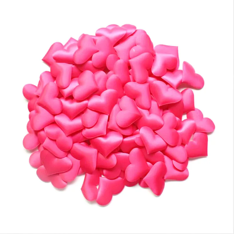 100pcs Fabric Heart dia 3.2x3.2cm Wedding Party Confetti Table Decoration birthday party Decorative Supplies