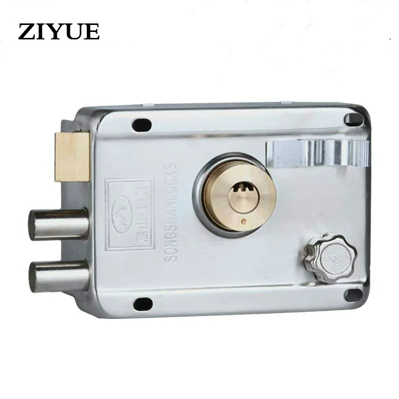 Free Shipping Exterior Door Locks Old Crescent Sponges Stainless Steel All Copper Atoms Lock