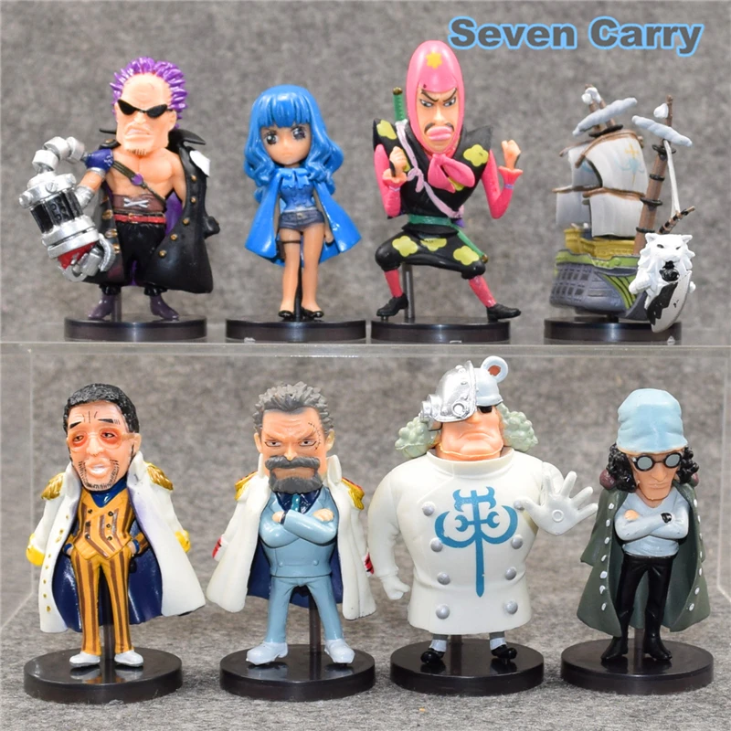 

One Piece Theater Edition Navy Headquarters Senior General Zephyr Kpursoian Kuzan PVC Action Figures Model Toys 8pcs/set CSH27