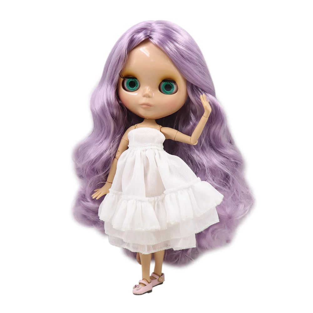 ICY DBS Blyth doll BJD Wild side fringe fashion curls hair for girl present DIY Tan skin nude joint body BL1049