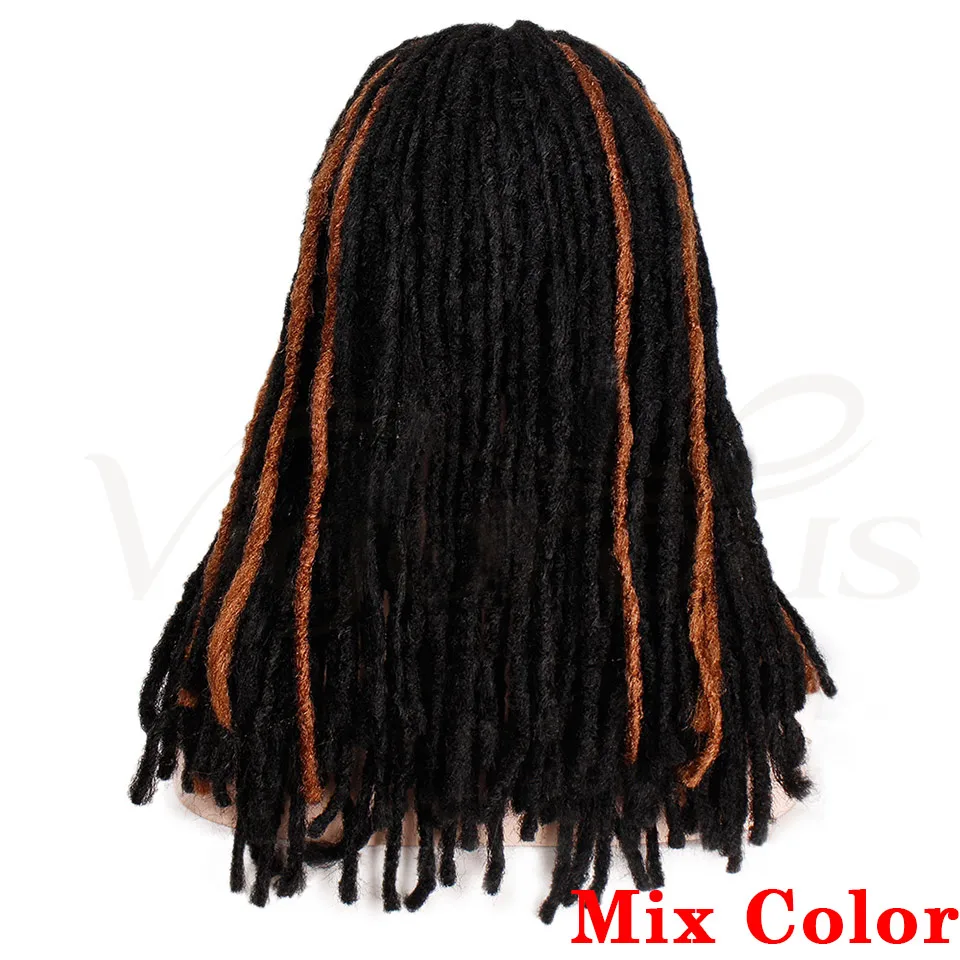 Активные синтетические волосы пучки волос парик для Для женщин/Для мужчин искусственные локоны в стиле Crochet парик с косами Термостойкое волокно микс Цвет - Цвет: Многоцветный