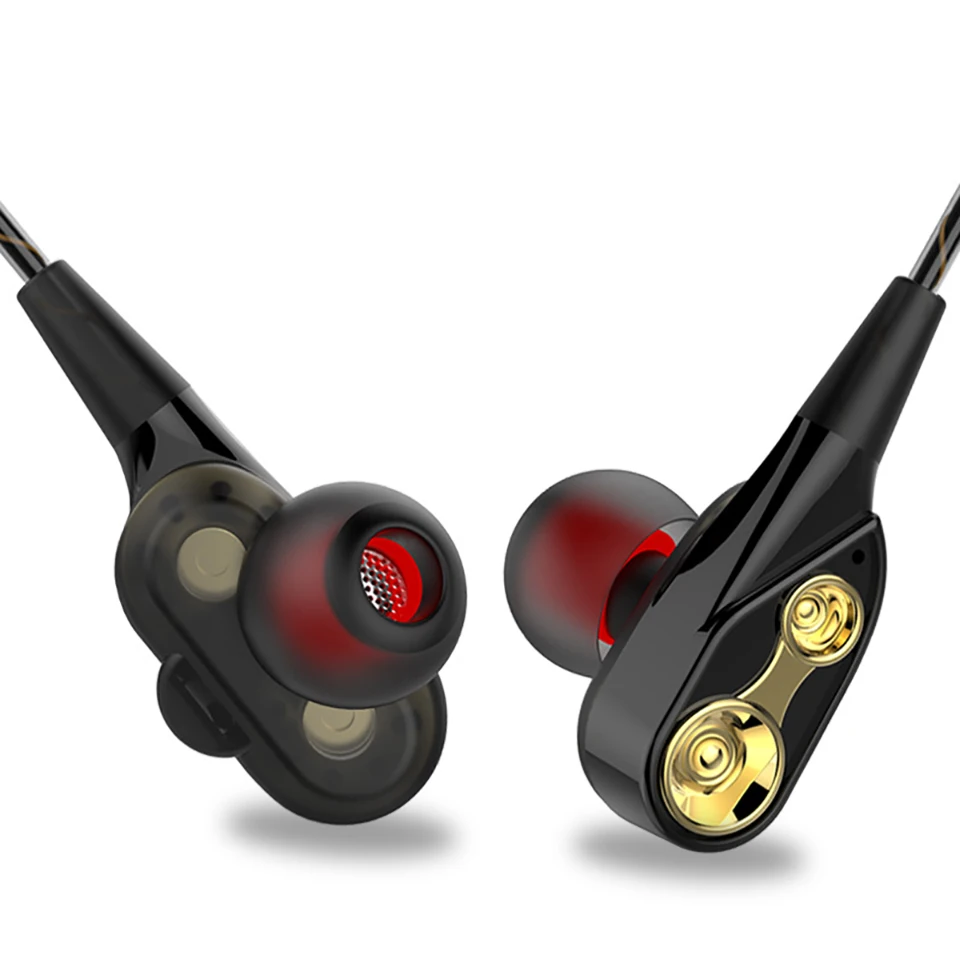 Moreblue QF41 HIFI Super Bass Наушники двойной драйвер динамические наушники Спорт Бег стерео