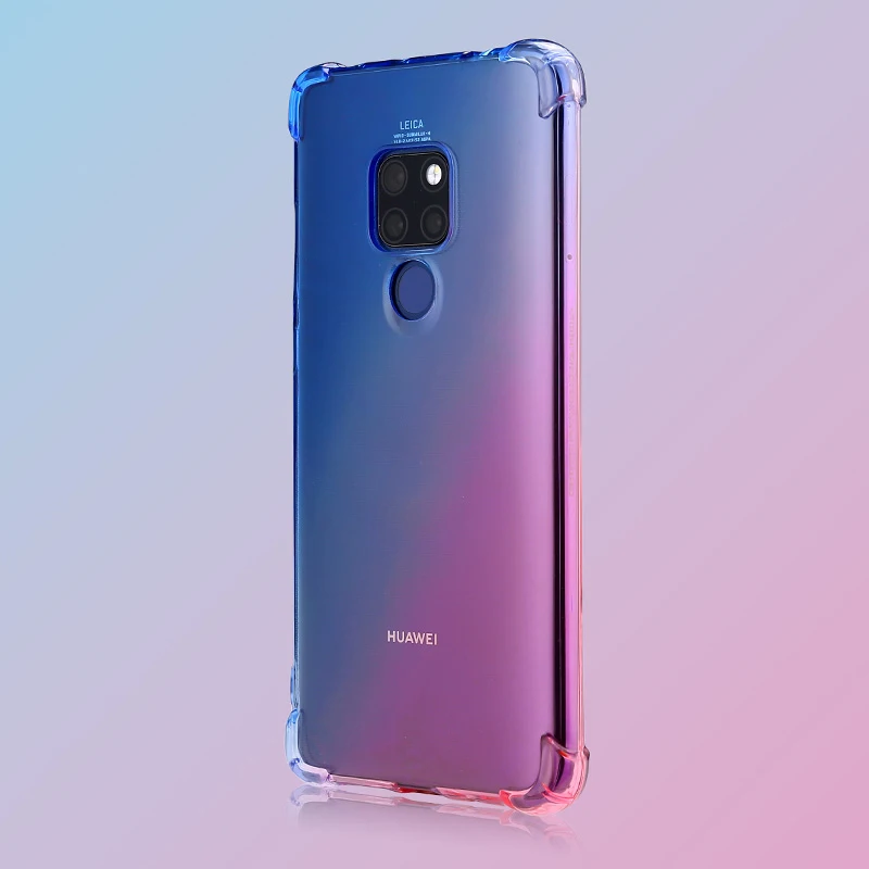 Роскошный чехол для телефона huawei mate 20 Pro 20 Lite 20X P20 P30 Pro Nova 3 3i Honor 20 7C 8C 8X разноцветный чехол из ТПУ - Цвет: Blue Pink