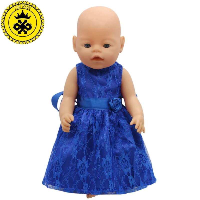 15 Colors Princess Dress Doll Clothes fit 43cm Baby Born Zapf Doll Clothes and Accessories D
