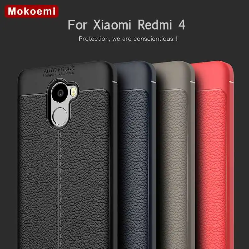 

Mokoemi Fashion Lichee Pattern Shock Proof Soft 5.0"For Xiaomi Redmi 4 Case For Xiaomi Redmi 4 Cell Phone Case Cover