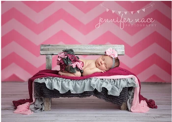 

Vinyl newborn Photography backdrops kids pink cheveron photography backgrounds For photo baby Photography Studio accessories