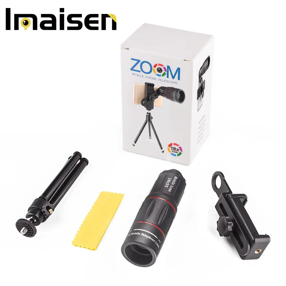 

Universal 18x25 Monocular Zoom Cell Phone Lens 18X telephoto lens with tripod for Smartphone