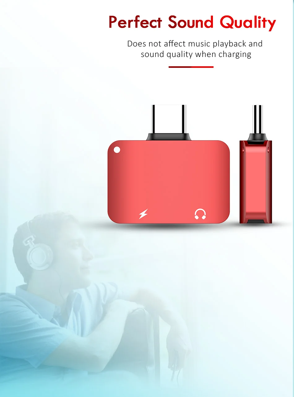 !ACCEZZ 2 in 1 Usb Type C to 3.5mm Aux Audio And Charger Adapter For Xiaomi 6 Nubian n17 Charge Headphone Jack Connect Splitter (5)
