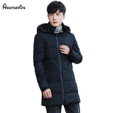 Новое зимнее мужское хлопковое пальто с капюшоном, тонкая мужская одежда для отдыха, Корейская Молодежная Толстая хлопковая зимняя теплая куртка-парка D105