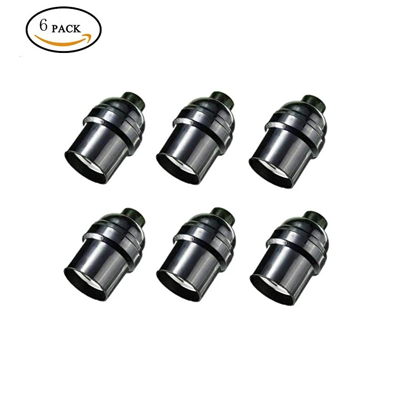 

E26 E27 Light Sockets 6 Pack Edison Retro Lamp Holder for DIY Projects Heat Resistant No Fire Hazard E26 E27 Medium