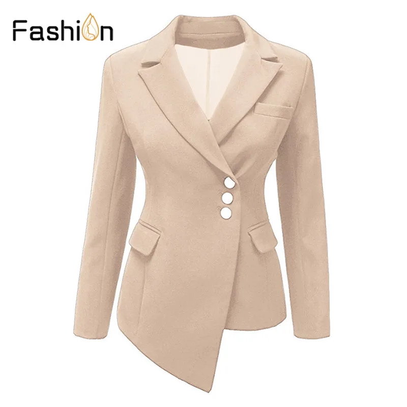 Plus Size 3XL Women Elegant White Black Blazers Long