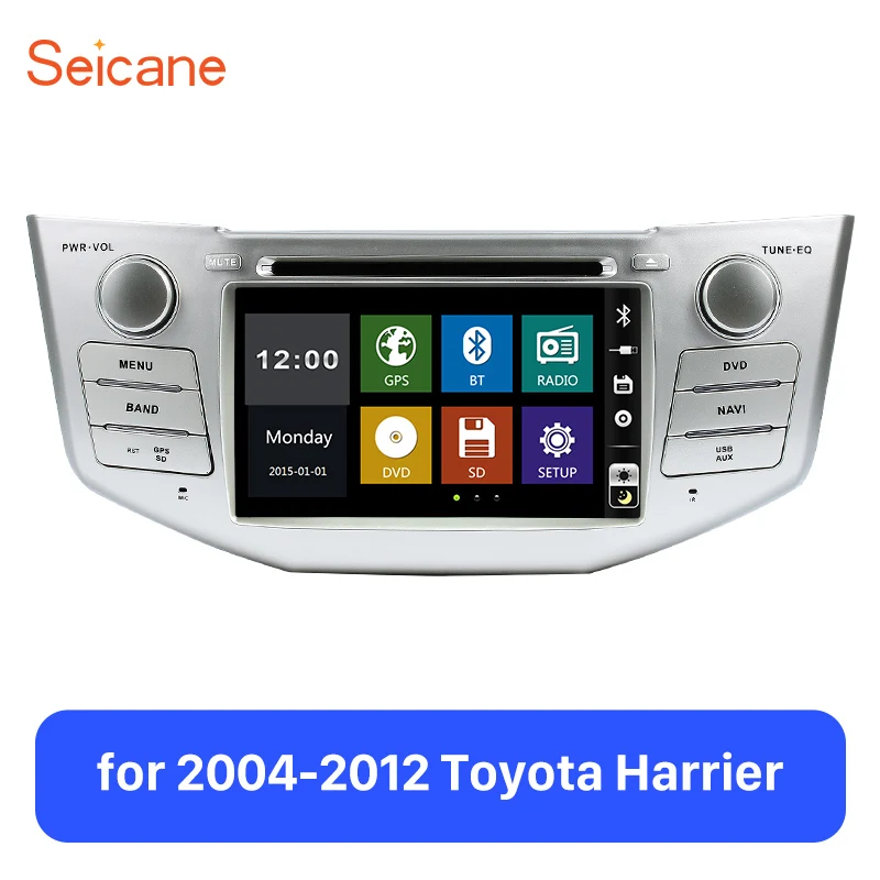 Автомобильный DVD плеер Seicane 2 din 7 дюймов WINCE 6 0 Bluetooth Wi Fi GPS FM для Toyota Harrier Lexus RX 300 330 350